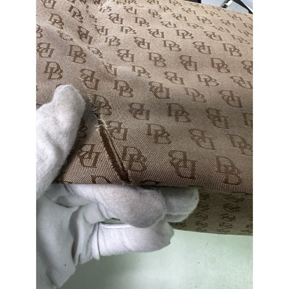 Vintage Dooney & Bourke Tan Signature Canvas Leather Monogram Shoulder Bag Purse - Picture 6 of 12